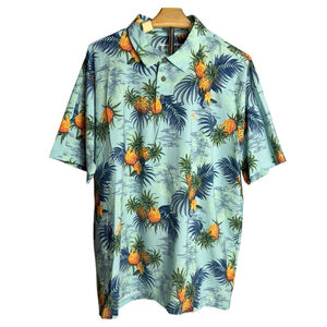Tommy Bahama XL Palm Desert‎ Pine Isle Blue Short Sleeve IslandZone Polo NWT